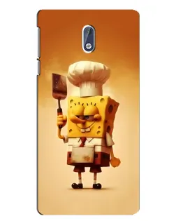 Чехол для Nokia 3.1 с картинкой «Губка Боб повар»