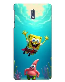 Чехол для Nokia 3.1 с картинкой «Спанч Боб под водой»