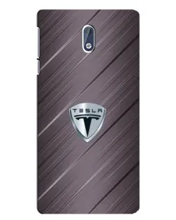 Чехол для Nokia 3.1 с картинкой «Металлическая текстура Tesla»