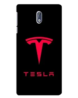 Чехол для Nokia 3.1 с картинкой «Tesla Red Logo»