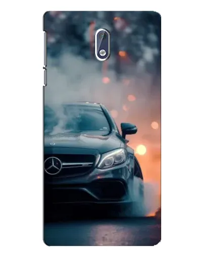 Чехол для Nokia 3.1 с картинкой «Mercedes — ночной город»