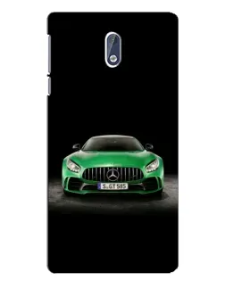 Чехол для Nokia 3.1 с картинкой «Mercedes — неоновый лого»