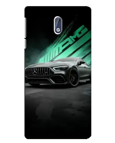 Чехол для Nokia 3.1 с картинкой «Темный Mercedes AMG»