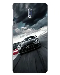 Чехол для Nokia 3.1 с картинкой «Гоночный Mercedes AMG»