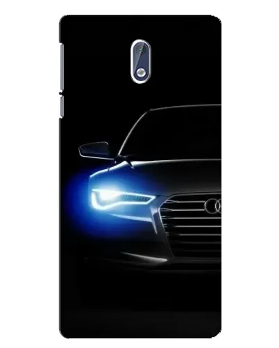 Чехол для Nokia 3.1 с картинкой «Неоновый взгляд Audi»