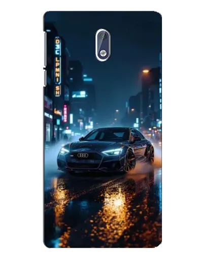 Чехол для Nokia 3.1 с картинкой «Ночной город и Audi»