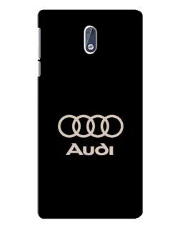 Чехол для Nokia 3.1 с картинкой «Audi — золотой логотип»