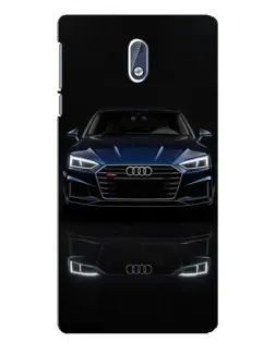 Чехол для Nokia 3.1 с картинкой «Audi — ночное отражение»