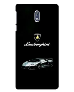 Чехол для Nokia 3.1 с картинкой «Логотип Lamborghini классика»