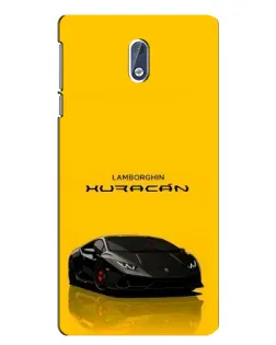 Чехол для Nokia 3.1 с картинкой «Lamborghini Huracan черный»