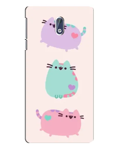 Чехол для Nokia 3.1 с картинкой «Pusheen трио» Чехол для Nokia 3.1 с картинкой «Pusheen трио»