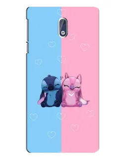 Чехол для Nokia 3.1 с картинкой «Stitch и Angel Love»