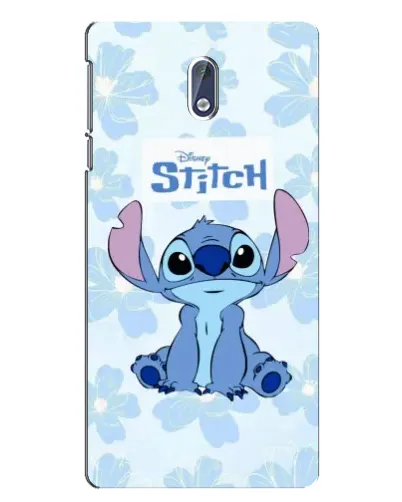Чехол для Nokia 3.1 с картинкой «Stitch среди цветов»