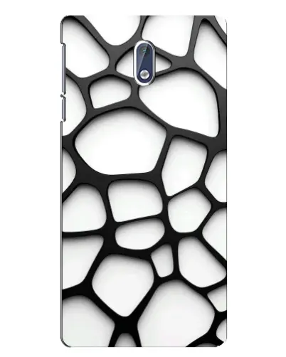 Чохол для Nokia 3.1 з картинкою «Біла об'ємна сітка»