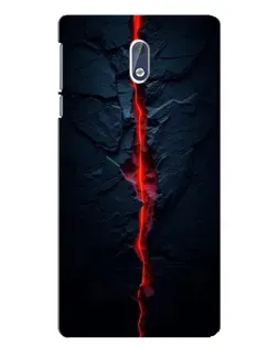 Чохол для Nokia 3.1 з картинкою «Червона лавова тріщина»