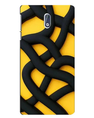 Чохол для Nokia 3.1 з картинкою «Чорне жовте переплетення»