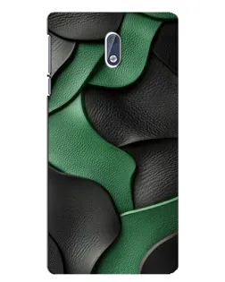 Чохол для Nokia 3.1 з картинкою «Зелені шкіряні хвилі»