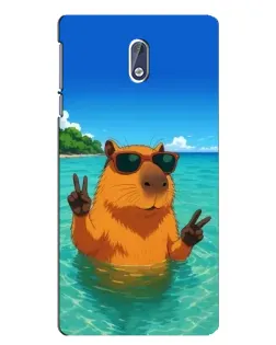 Чехол для Nokia 3.1 с картинкой «Морская капибара»