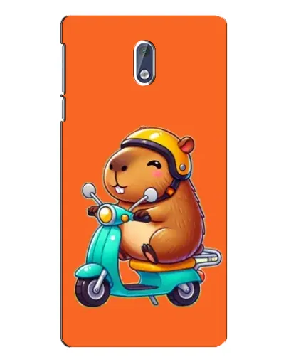Чехол для Nokia 3.1 с картинкой «Капибара на скутере»