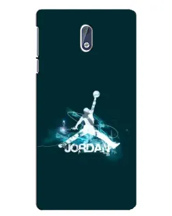 Чехол для Nokia 3 с картинкой «Jordan Blue Fire»