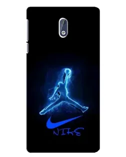Чехол для Nokia 3 с картинкой «Jordan Neon Blue»