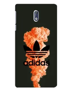 Чехол для Nokia 3 с картинкой «Оранжевый дым Adidas»