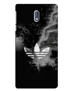 Чехол для Nokia 3 с картинкой «Абстрактный дым Adidas»