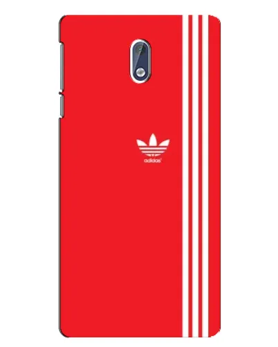Чехол для Nokia 3 с картинкой «Красный минимализм Adidas»