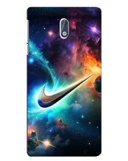 Чохол для Nokia 3 з картинкою «Космічний Nike Swoosh»