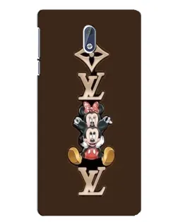 Чехол для Nokia 3 с картинкой «LV и Микки Маус»