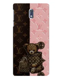 Чехол для Nokia 3 с картинкой «Мишка в стиле LV»