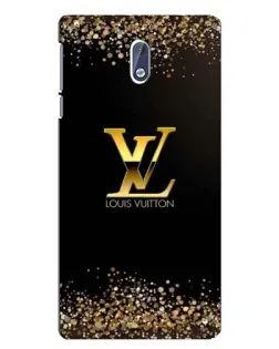 Чехол для Nokia 3 с картинкой «LV — золотые искры»