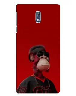 Чехол для Nokia 3 с картинкой «Bored Ape в красном»