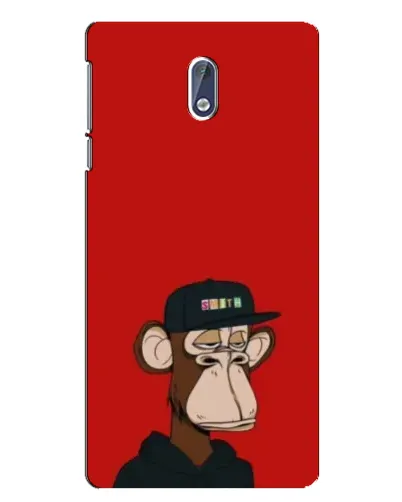 Чехол для Nokia 3 с картинкой «Bored Ape — красный фон»