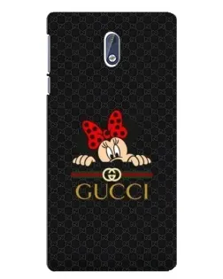 Чохол для Nokia 3 з картинкою «Мінні Маус Gucci — чорний»