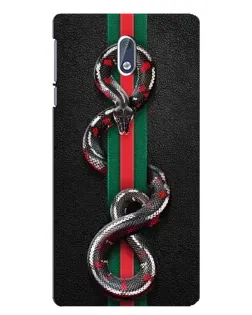 Чохол для Nokia 3 з картинкою «Gucci — змія на смузі»