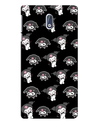 Чехол для Nokia 3 с картинкой «Черный паттерн Kuromi»