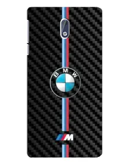 Чохол для Nokia 3 з картинкою «Емблема BMW та карбон»