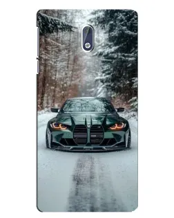 Чохол для Nokia 3 з картинкою «BMW у зимовому лісі»