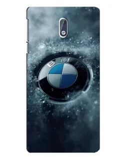 Чехол для Nokia 3 с картинкой «Логотип BMW — лед»