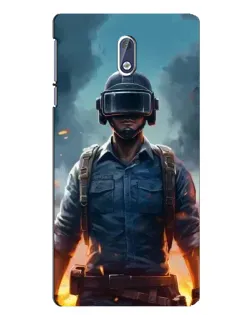 Чехол для Nokia 3 с картинкой «PUBG — реалистичный герой»