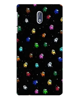 Чехол для Nokia 3 с картинкой «Экипаж Among Us»