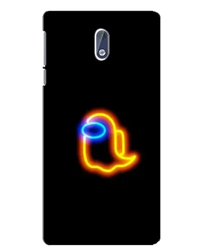 Чехол для Nokia 3 с картинкой «Among Us неоновое сияние»