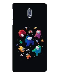 Чехол для Nokia 3 с картинкой «Among Us космос»