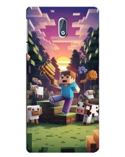 Чехол для Nokia 3 с картинкой «Стив на ферме»