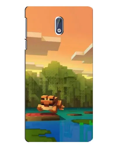 Чехол для Nokia 3 с картинкой «Майнкрафт закат солнца»