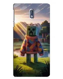 Чехол для Nokia 3 с картинкой «Крипер в свитере»