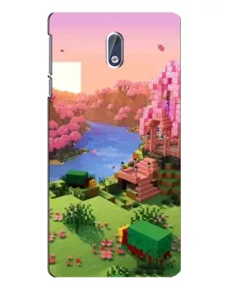 Чехол для Nokia 3 с картинкой «Розовое дерево Minecraft»