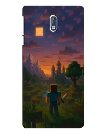 Чехол для Nokia 3 с картинкой «Стив у башни»