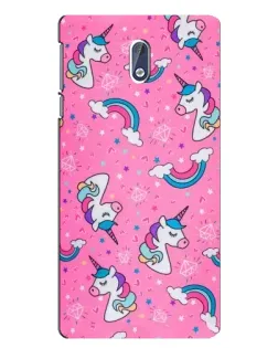 Чохол для Nokia 3 з картинкою «Unicorn паттерн рожевий»